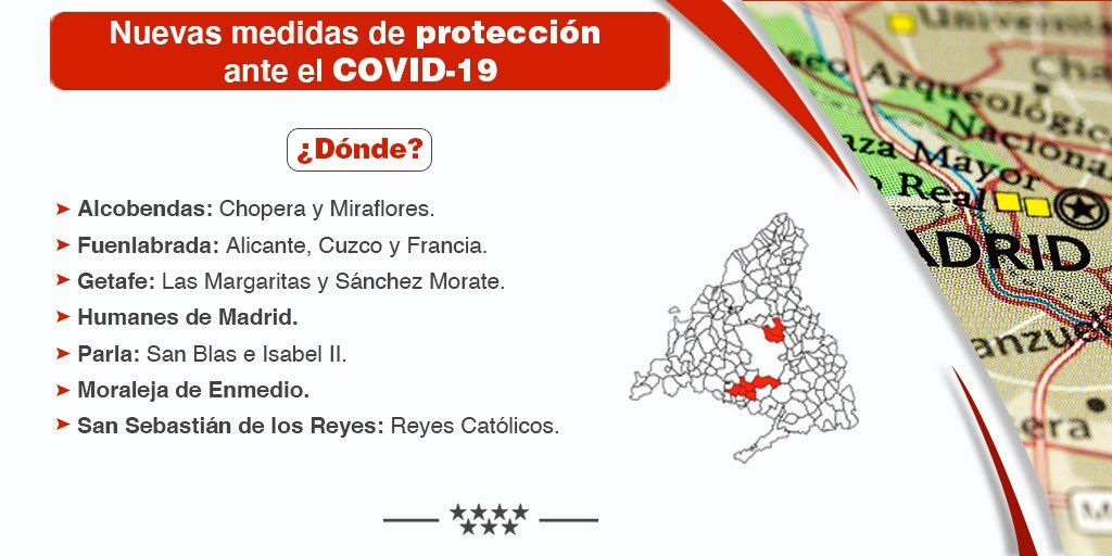 Refuerzo en Madrid de las medidas de prevención frente al COVID-19.