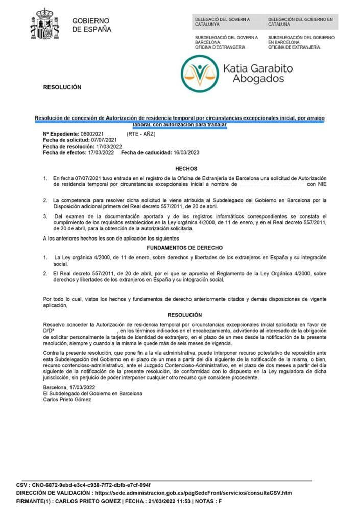 Ya son una decena de Sentencias de Arraigo laboral que demuestran a la Administración que debe ser derogada la Instrucción SEM 1/2021  